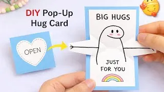 Thumbnail: 3 Easy How to make a Pop Up Hug Card | I Miss You This Much Card | DIY Simple Handmade Card 