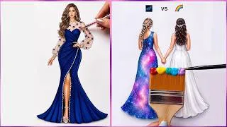 Thumbnail: 20 dress art ideas/ Easy Painting hacks & Art Ideas for beginners / fashion illustration