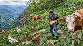 Thumbnail: Coziest Rural Life Compilation 🏔️ Traditional Flatbread, Chicken Pilaf & Mountain Chores