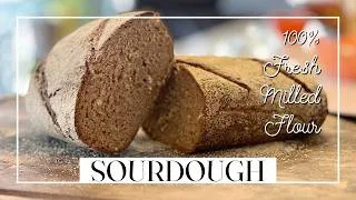 Thumbnail: 100% Fresh Milled SOURDOUGH using the Ankarsrum Mixer, Whole Wheat and Rye!