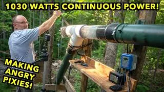 Thumbnail: Achieving 1030 Watts Continuous Power on My DIY Hydro Electric System
