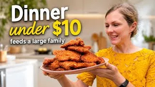 Thumbnail: Crispy Pork Schnitzel for Under $10 | Budget Family Dinner
