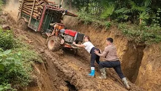 Thumbnail: Agricultural vehicles transporting timber face significant difficulties in the transport process.