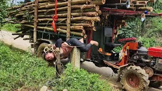 Thumbnail: Agricultural vehicle for transporting timber