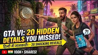 Thumbnail: Top 20 Hidden Details in GTA 6 Trailer 😱 | Every Secret, Easter Egg & Vice City Breakdown (Hindi)