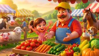 Thumbnail: Old MacDonald Had a Farm | Market Day Story & Song | Learning Farm Life for Kids