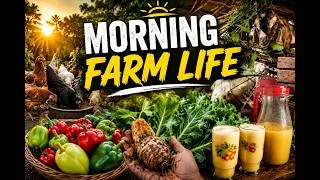 Thumbnail: 🌅 MORNING FARM LIFE | Fresh Harvest, Happy Animals & Simple Living 🐔🐐🌶️