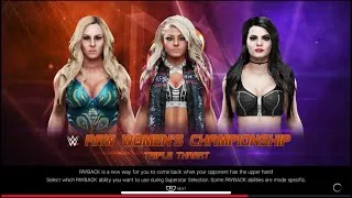 Thumbnail: WWE 2K19 Charlotte Flair vs Alexa Bliss vs Paige Raw & SD Womens Titles