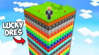 Thumbnail: Minecraft One Chunk, But There's LUCKY BLOCKS