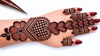 Thumbnail: Simple & unique mehndi design for back hand| letest mehndi design|mehandi ka design mehendi #mehndi