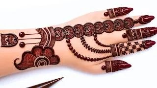 Thumbnail: Simple & unique mehndi design for back hand| letest mehndi design|mehandi ka design mehendi #mehndi