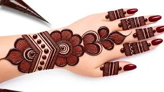 Thumbnail: Simple & unique mehndi design for back hand| letest mehndi design|mehandi ka design mehendi #mehndi