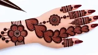 Thumbnail: Simple & unique mehndi design for back hand| letest mehndi design|mehandi ka design mehendi #mehndi