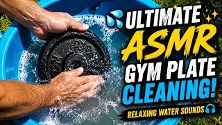 Thumbnail: Satisfying Gym Plate Cleaning 💦 | Relaxing Water Sounds ASMR #asmr #cleaning #watersounds 