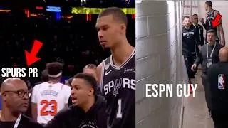 Thumbnail: Spurs Rushed Wemby Off the Floor Before ESPN Could Reach Him 👀