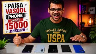 Thumbnail: TOP 5 Best Phone Under 15000 - JULY 2026💥​ Best 5G Mobile Under 15000