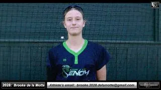 Thumbnail: 2028 Brooke de la Motte - 4.4 GPA - Catcher & Outfielder Softball Recruiting Video 