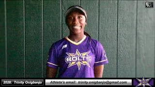 Thumbnail: 2028 Trinity Onigbanjo 3.6 GPA Athletic Power Hitting Slapper & Outfield Softball Recruiting Video 