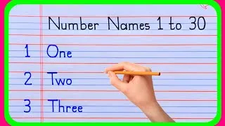 Thumbnail: Number Names 1 to 30 | 1 to 30 Spelling | 1 to 30 Number Names | Numbers Name