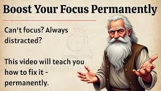 Thumbnail: How to Boost Your Focus Permanently ｜｜ Graded Reader ｜｜ Improve Your English Skills ✅