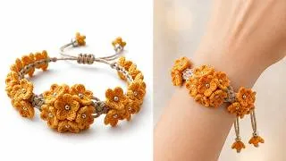 Thumbnail: WoW Beautiful Crochet Bracelet Pattern Step By Step For Beginners Easy Crochet Bracelet Pattern