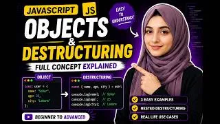 Thumbnail: JavaScript Objects & Destructuring Explained | Complete Tutorial for Beginners