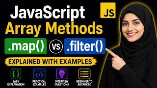 Thumbnail: JavaScript map() vs filter() Explained with Real Examples | Complete Tutorial 2026