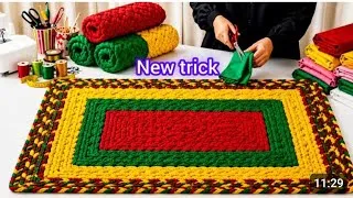 Thumbnail: पुराने कपड़ो से बनाये पायदान/आसन/डोरमैट/चटाई बिल्कुल आसान तरीके से old clothes reuse ideas #doormat