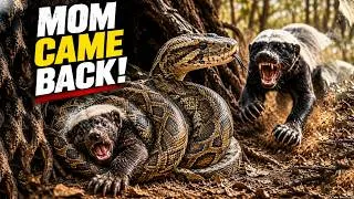 Thumbnail: Mother Honey Badger vs Giant Python: Desperate Fight to Save Her Cub | Wildlife Documentary