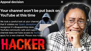 Thumbnail: MY CHANNEL GOT HACKED/STOLEN & YOUTUBE DELETED THE ENTIRE CHANNEL! 😭 (HERE'S WHAT REALLY HAPPENED) 🤯