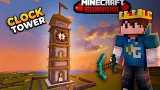 Thumbnail: I BUILD A BIG CLOCK TOWER 🗼 | In Minecraft Survival Series PE | ( In Hindi )