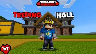 Thumbnail: I Build a Beautiful TREDING HALL 🤩 | In Minecraft Survival Series PE | ( In Hindi )