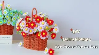 Thumbnail: DIY Daisy Flower | how to make a handmade daisy | easy pipe cleaner craft for beginners