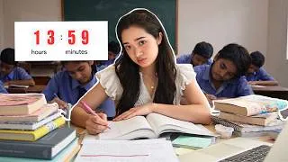 Thumbnail: I tried the HARDEST study routine in the world 🇮🇳
