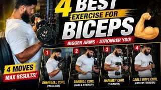 Thumbnail: 💪 4 Best Biceps Exercises for Bigger & Stronger Arms | Complete Biceps Workout