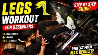 Thumbnail: Leg Workout for Beginners | Build Strong Legs at Home & Gym 💪