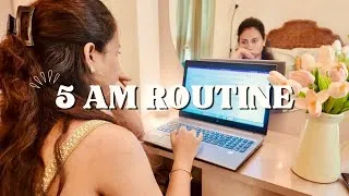 Thumbnail: Simple Indian Homemaker Morning Routine | Cooking, Cleaning & Slow Living 🌦️#feathertales