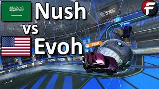 Thumbnail: Nush vs Evoh (Cross Region RLCS 1v1 Prep)