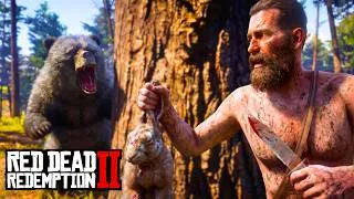 Thumbnail: SOBREVIVI SEM ROUPA NA MATA SELVAGEM - CAÇADOR LENDÁRIO #1 - RDR2