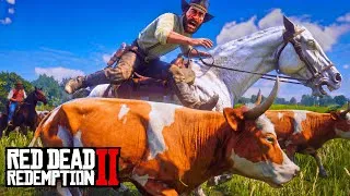 Thumbnail: PERDIDO NO FAROESTE #30 - DOMEI UM REBANHO GIGANTE - MODO SOBREVIVÊNCIA - Red Dead Redemption 2