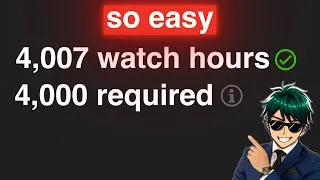 Thumbnail: Getting 4,000 Watch Hours is EASY (here's how to do it)