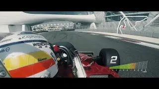 Thumbnail: Marc Gené driving the 1980 Ferrari 312T5 in Yas Marina Circuit
