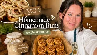 Thumbnail: A Cosy Baking Day | Homemade Cinnamon Buns & My First Sourdough Starter