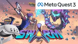 Thumbnail: Meta Quest 3 – Swarm VR Gameplay | Fast-Paced Grappling Shooter in Virtual Reality