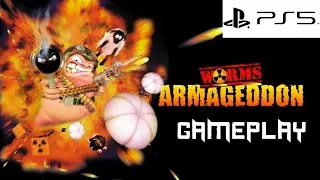 Thumbnail: PS5 – Worms Armageddon Gameplay | Hilarious Turn-Based Strategy Action