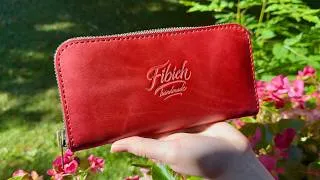 Thumbnail: Premium Leather Wallet PDF Pattern – Handmade Red Crazy Horse & Brown Missouri. DIY Leathercraft