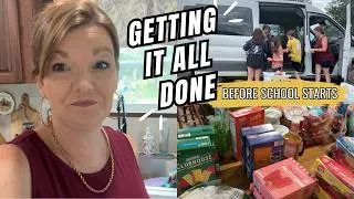 Thumbnail: Getting It ALL Done Before Homeschool Starts + ALDI Haul! | Busy Mom Vlog
