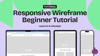 Thumbnail: How to Design a Simple Responsive Wireframe Page in Figma in 4 minutes (Step by Step)