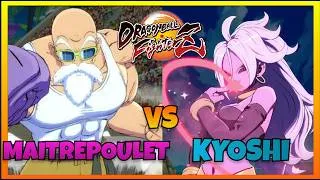 Thumbnail: DBFZ - MAITREPOULET vs KYOSHI gameplays (Fusion Bros, Master Roshi vs UI Goku, Android 21, GT Goku)