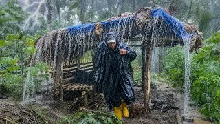 Thumbnail: BEST Father & Son Build Unique Shelter in Heavy Rain and Thunderstrom for 3 Days‼️Bushcraft with Dad